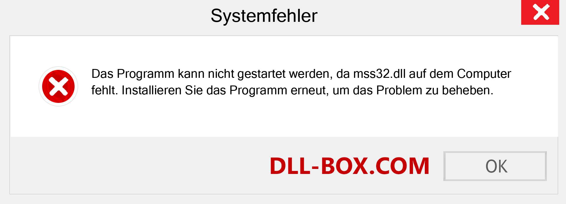 mss32.dll-Datei fehlt?. Download für Windows 7, 8, 10 - Fix mss32 dll Missing Error unter Windows, Fotos, Bildern